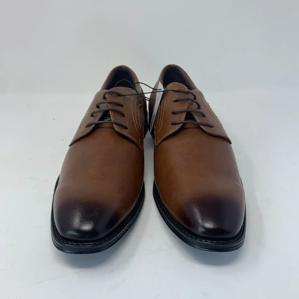 Xray Apollo XRW2864‎ Dress Shoes Men's 10.5 Cognac Leather Lace Up Oxfords 8133